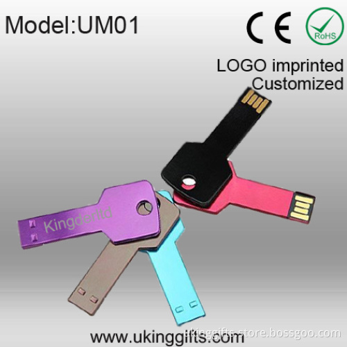 Popular Metal Key Shape USB Pen Drive Flash Drive